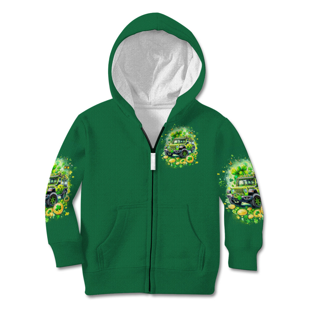 Irish Jeep Kid Hoodie In March We Wear Green