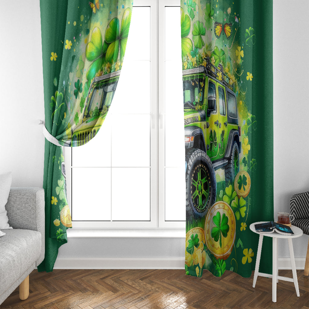 Irish Jeep Window Curtain In March We Wear Green