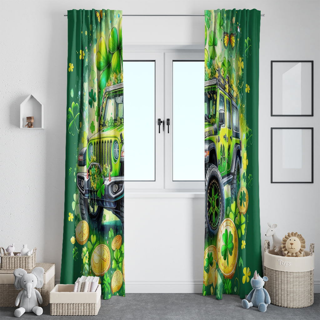Irish Jeep Window Curtain In March We Wear Green