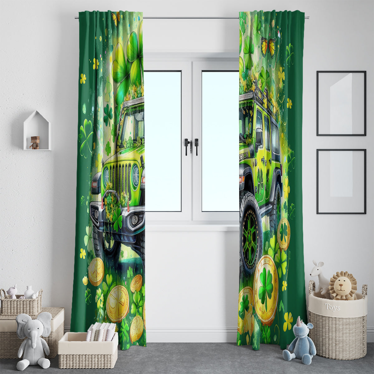 Irish Jeep Window Curtain In March We Wear Green