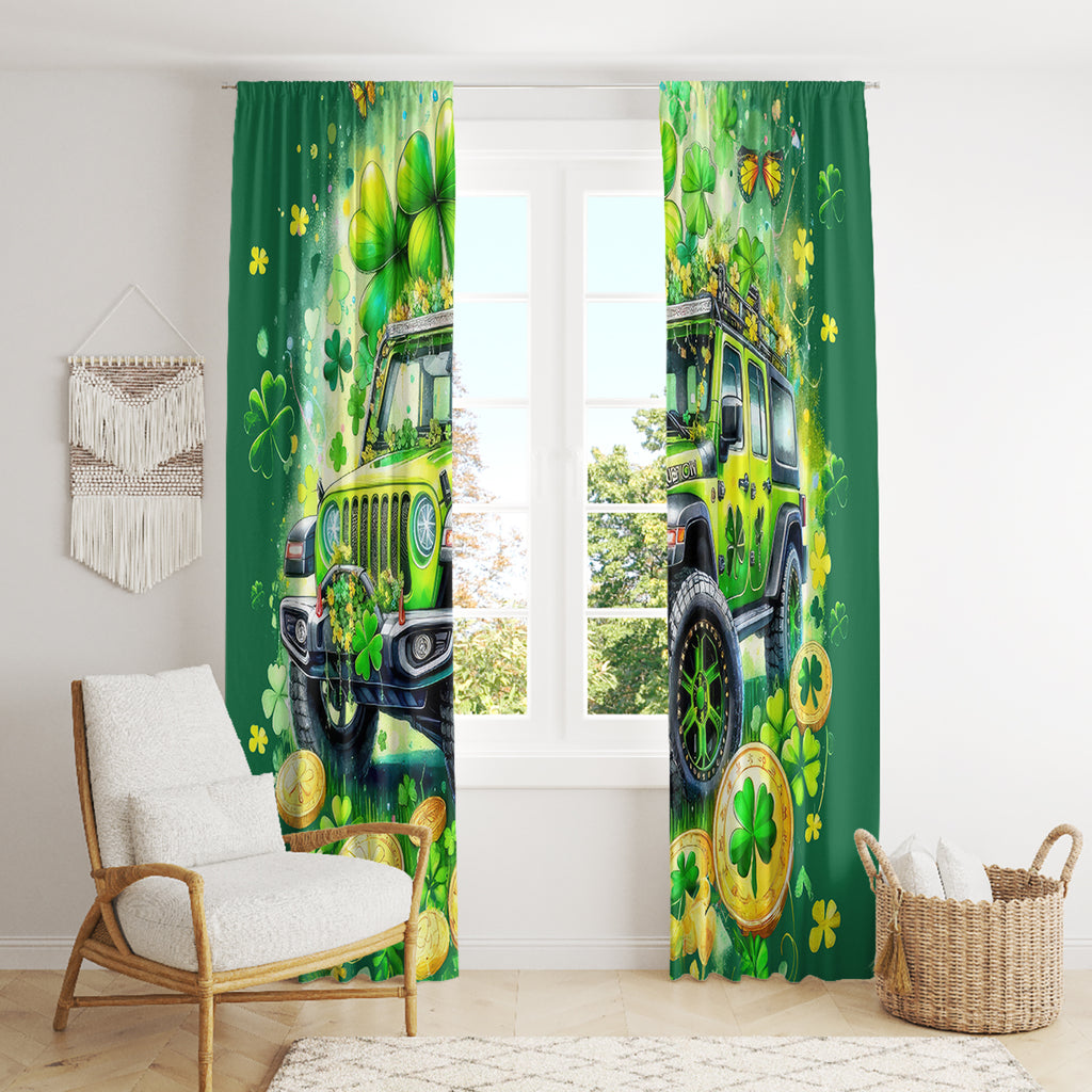 Irish Jeep Window Curtain In March We Wear Green