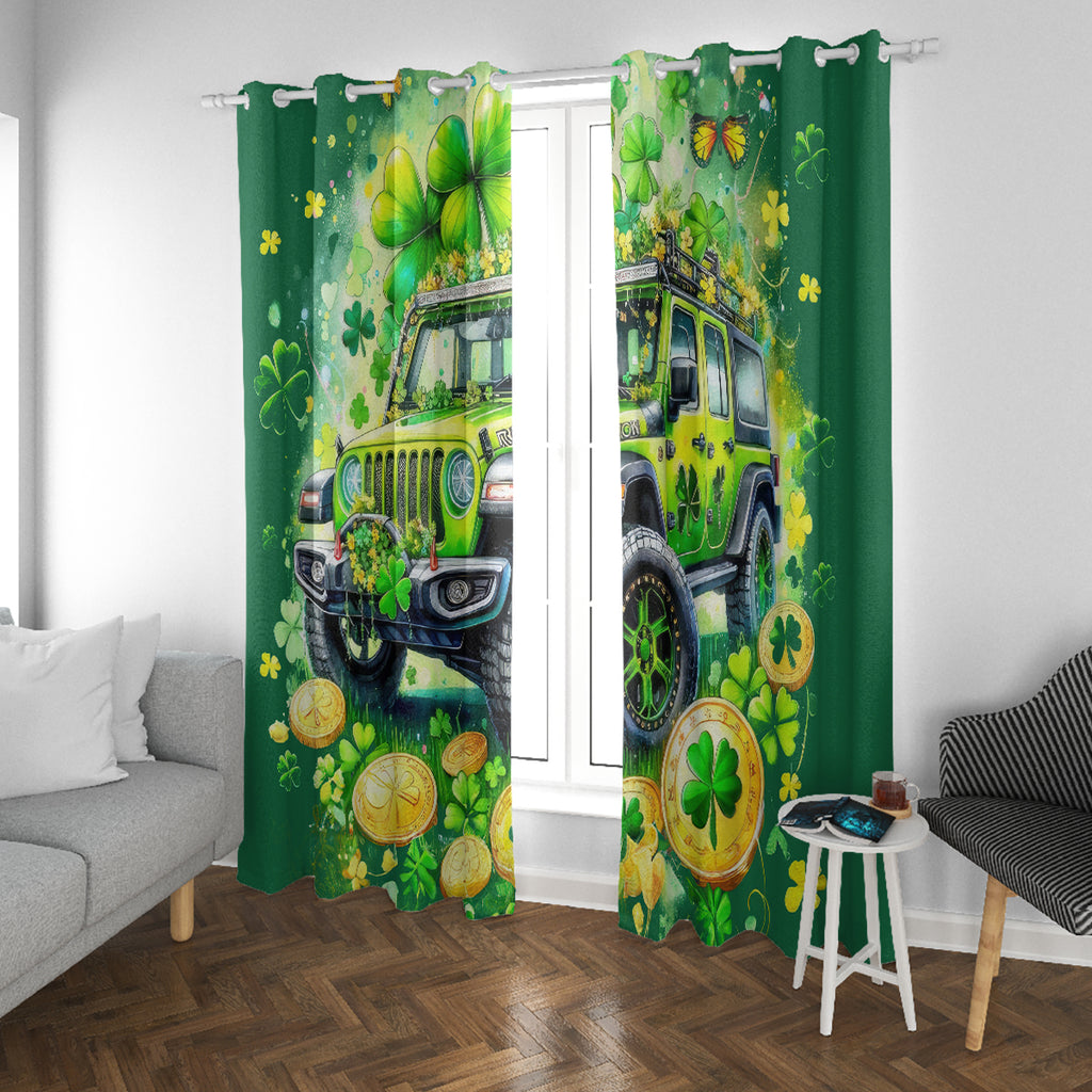Irish Jeep Window Curtain In March We Wear Green