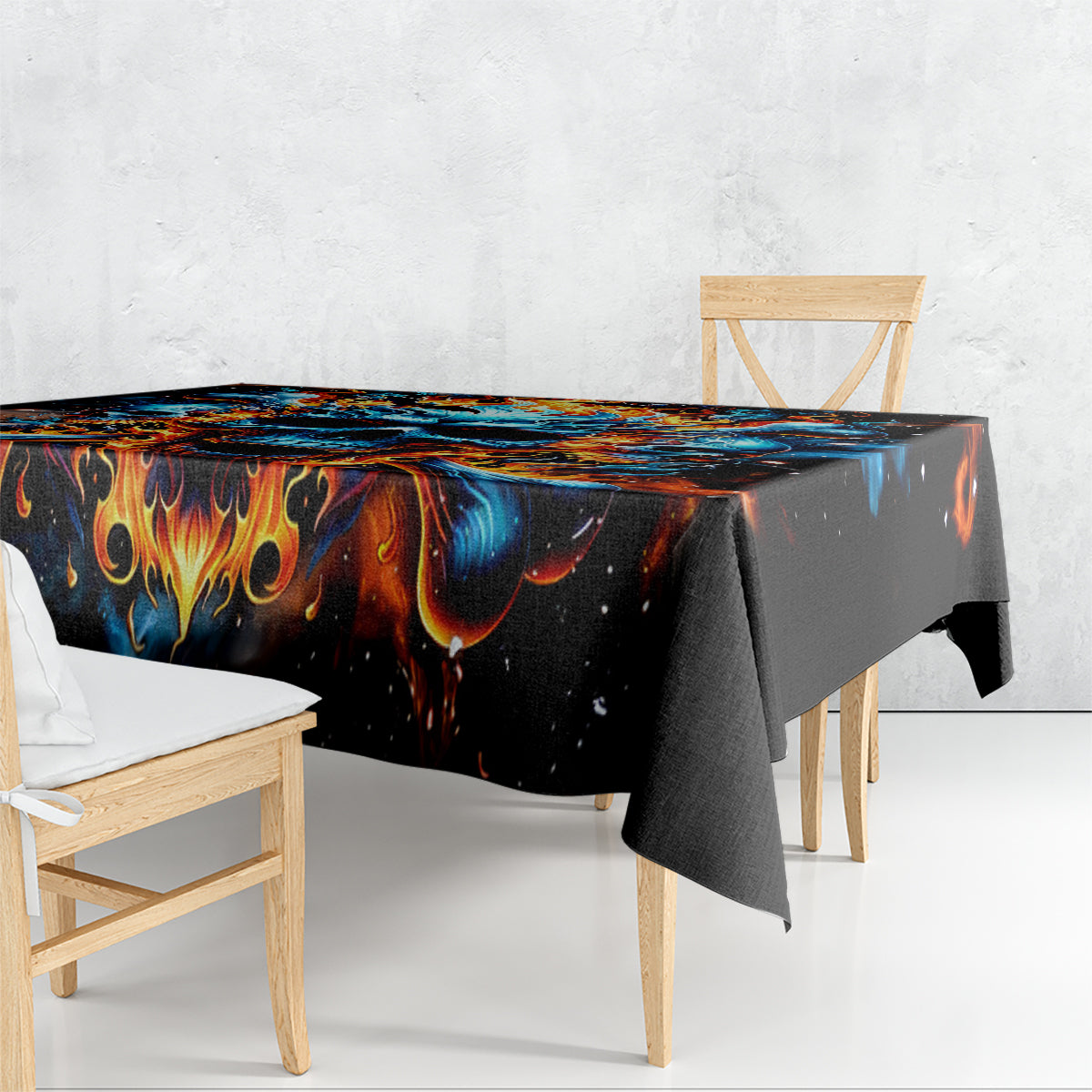 Flame Skull Tablecloth When I Was Born The Devil Said Ohh Shit Competition