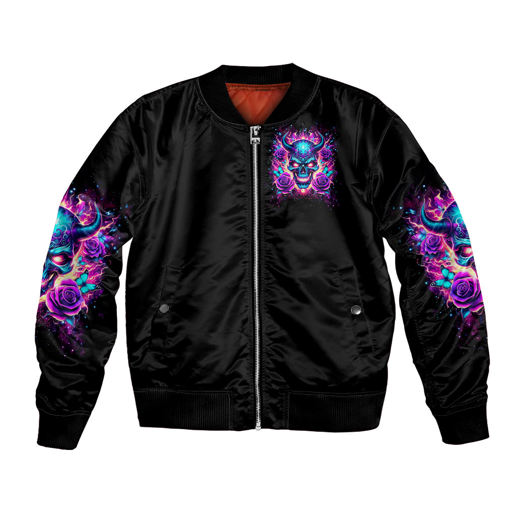 Thunder Skull Bomber Jacket Love Me Like My Demons Do