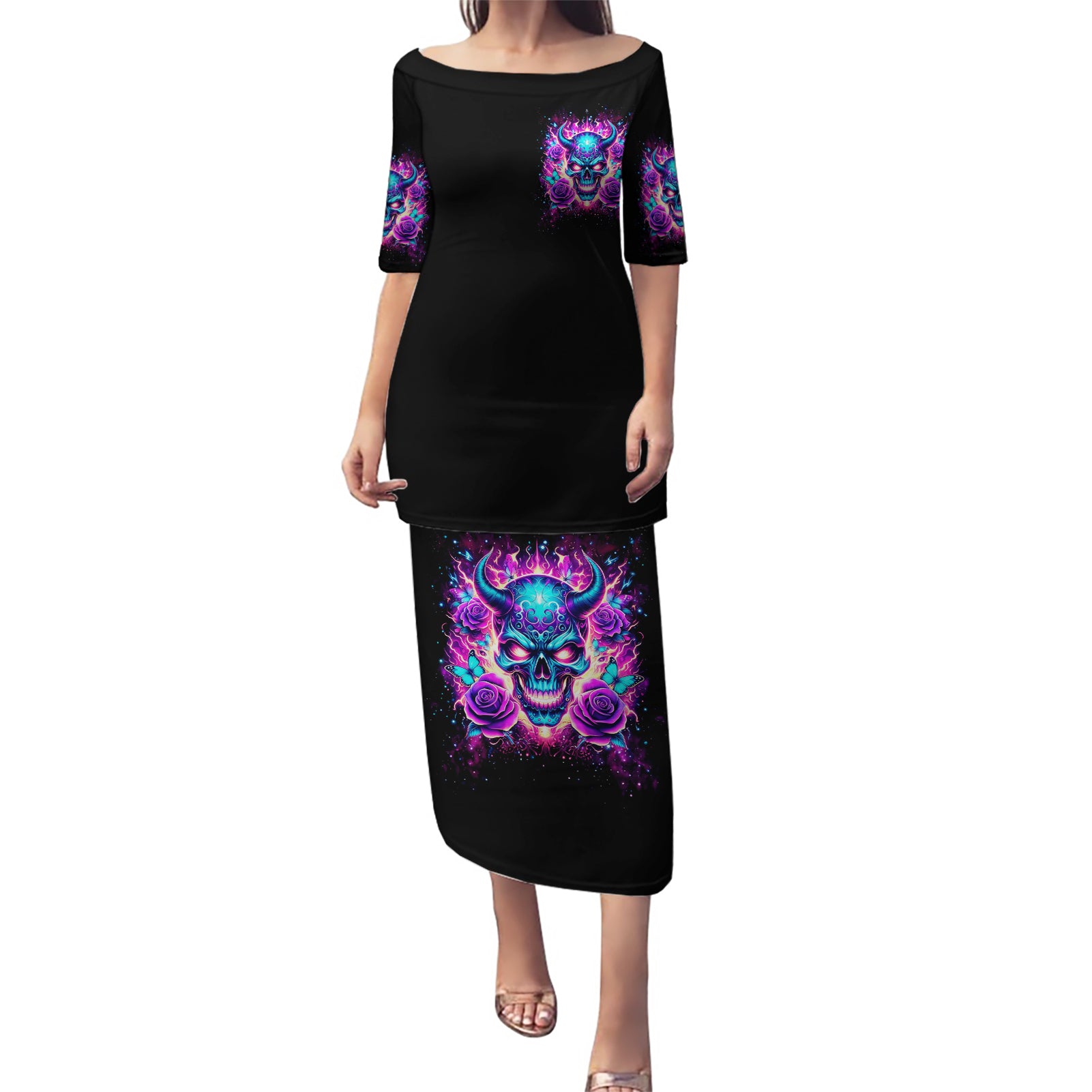 Thunder Skull Puletasi Love Me Like My Demons Do