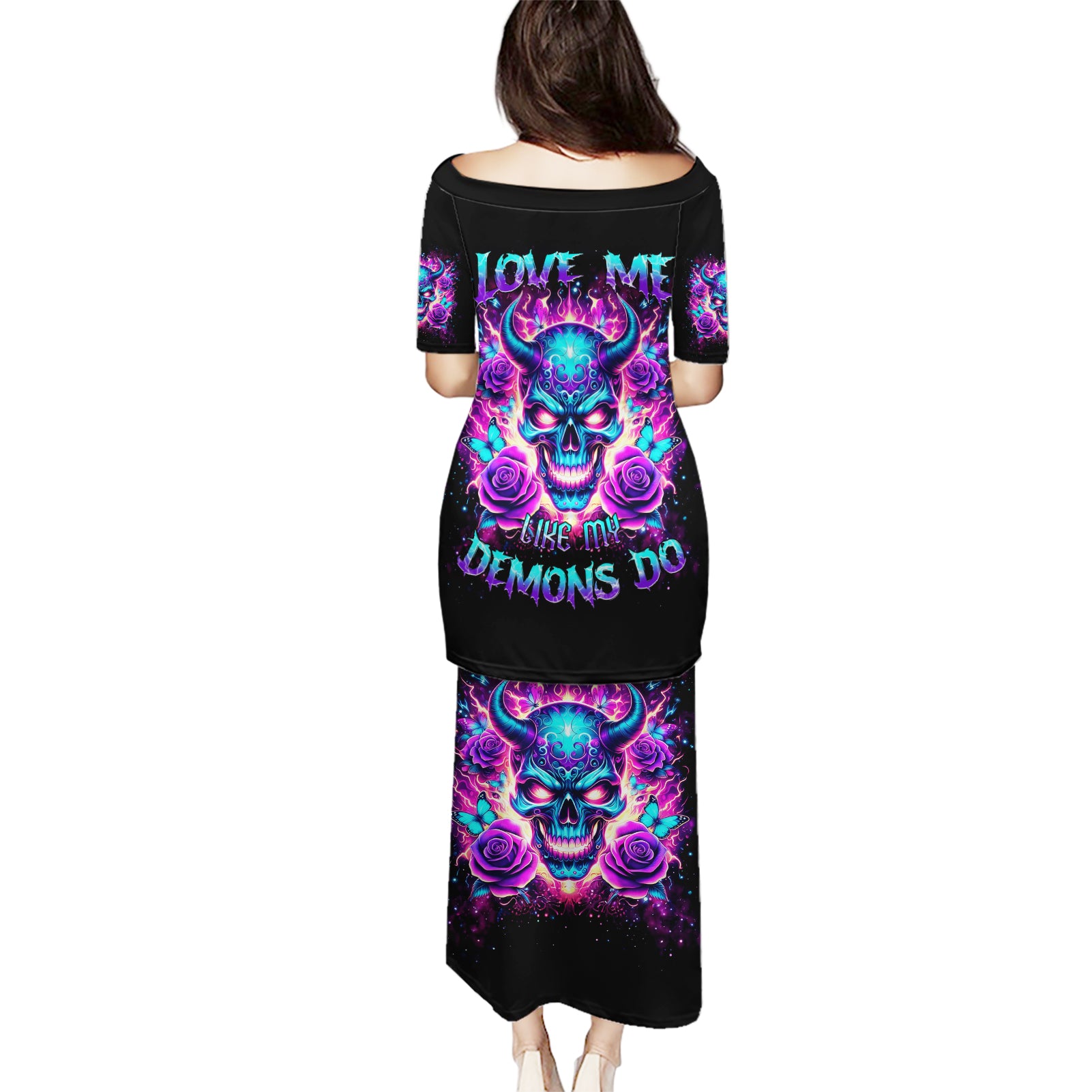 Thunder Skull Puletasi Love Me Like My Demons Do