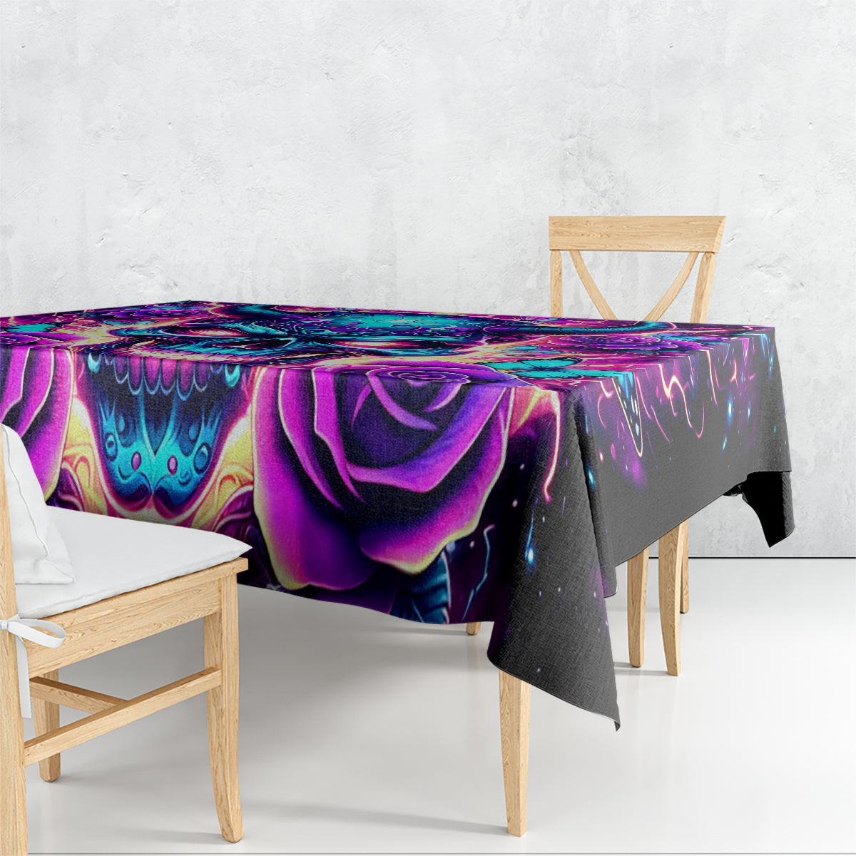 Thunder Skull Tablecloth Love Me Like My Demons Do