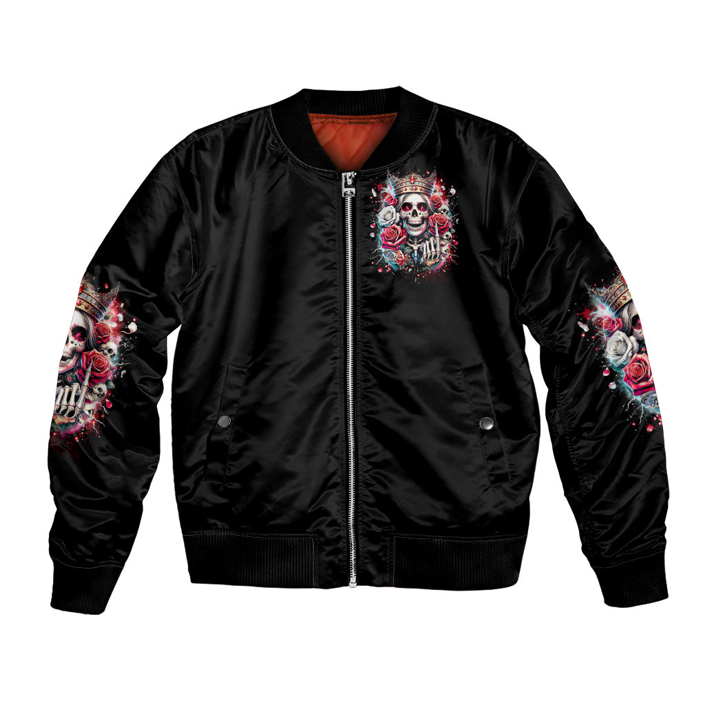 Queen Skull Bomber Jacket Bitch I'm Not A Princess I'm The Fucking Queen
