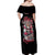 Queen Skull Off Shoulder Maxi Dress Bitch I'm Not A Princess I'm The Fucking Queen
