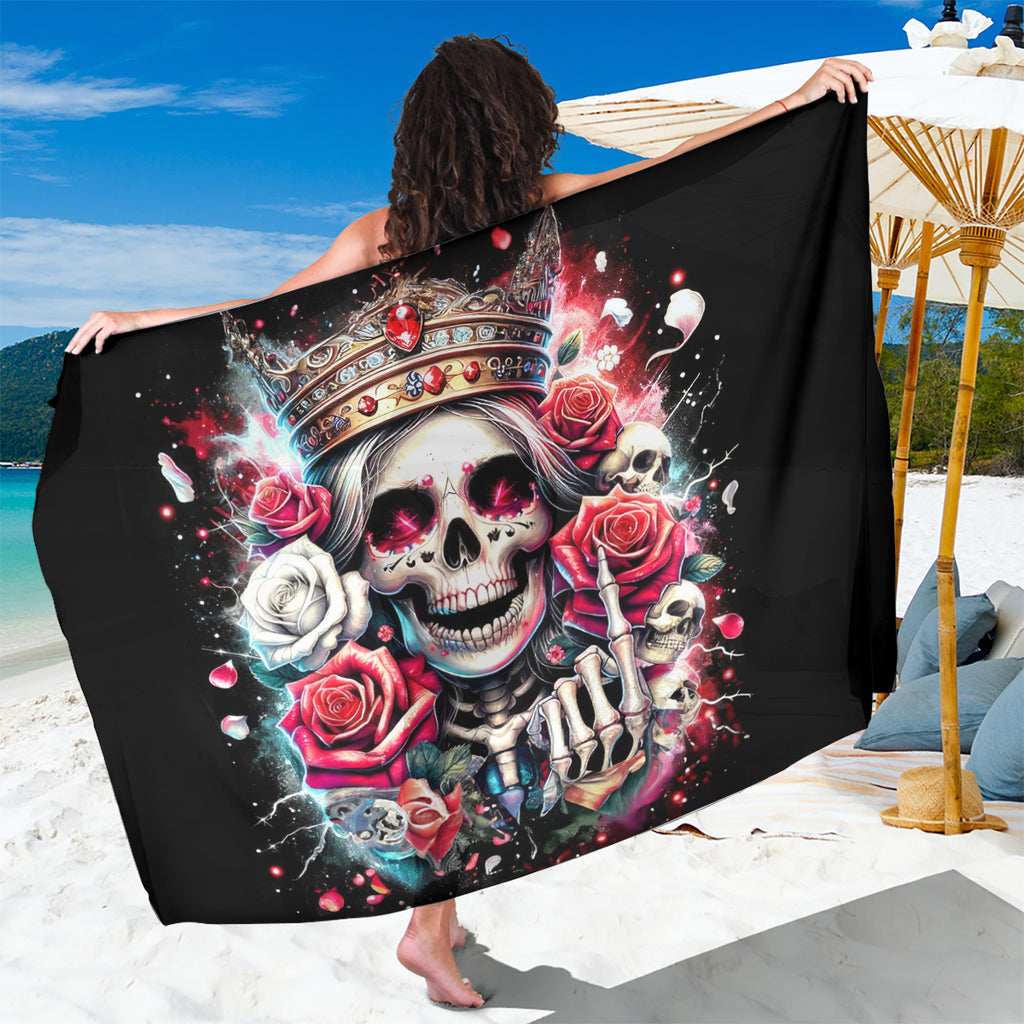 Queen Skull Sarong Bitch I'm Not A Princess I'm The Fucking Queen