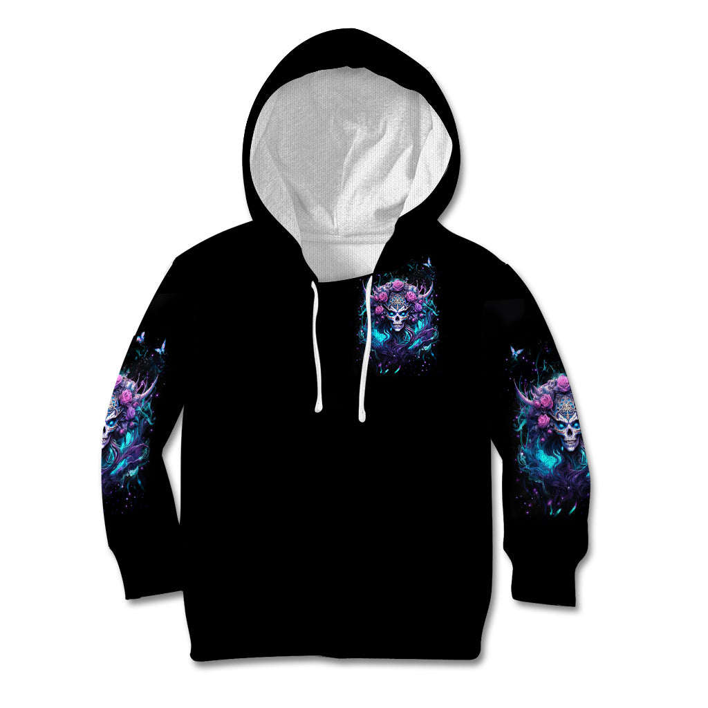 Rose Skull Kid Hoodie I'm Never Alone My Demons Are With Me 24/7