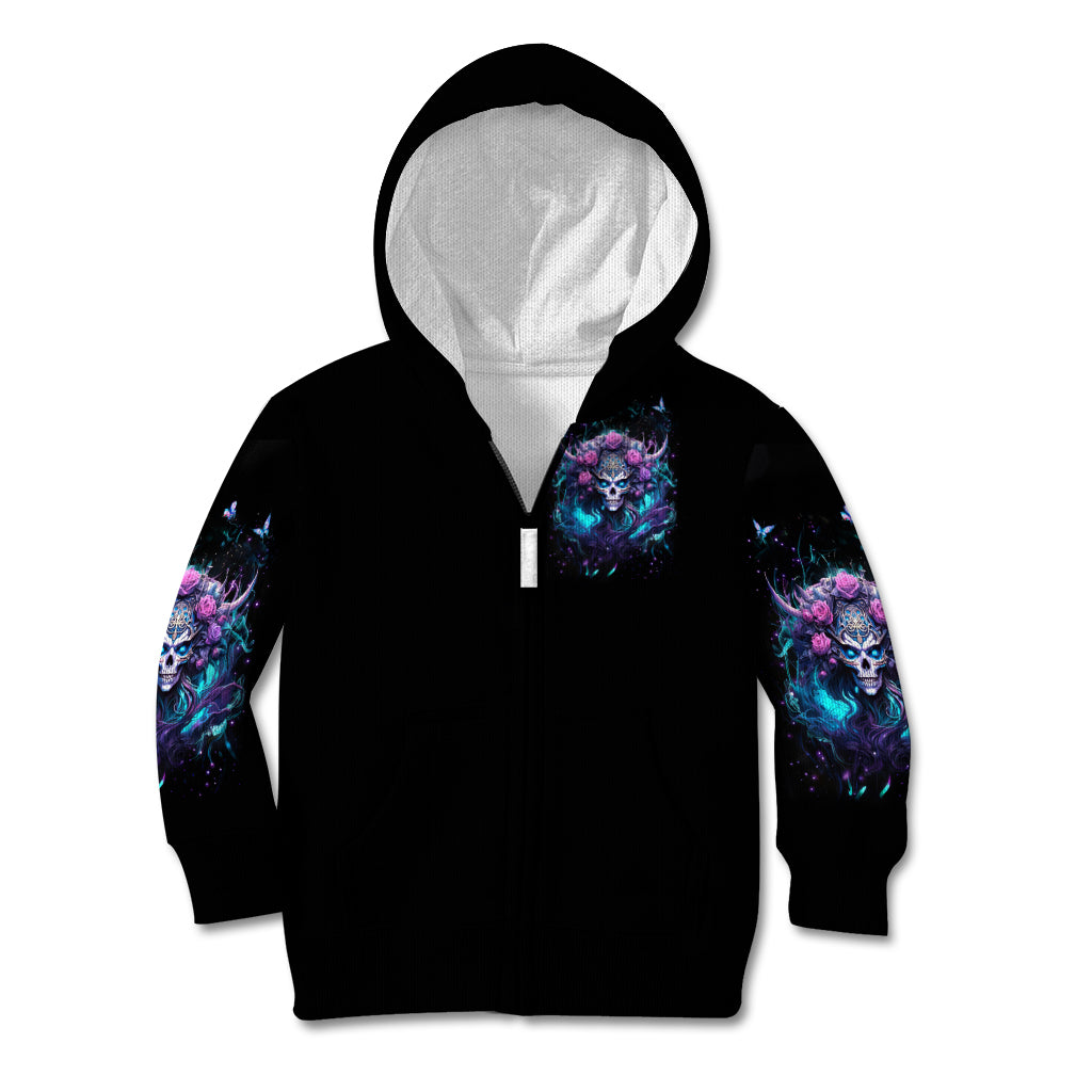 Rose Skull Kid Hoodie I'm Never Alone My Demons Are With Me 24/7