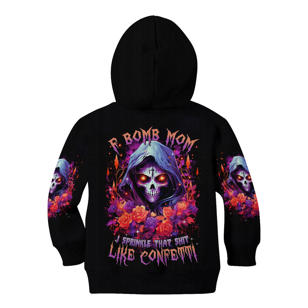 Rose Skull Kid Hoodie F Bomb Mom I Sprinkle That Shit Like Confetti