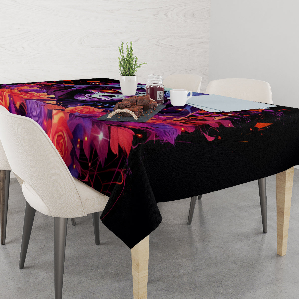 Rose Skull Tablecloth F Bomb Mom I Sprinkle That Shit Like Confetti