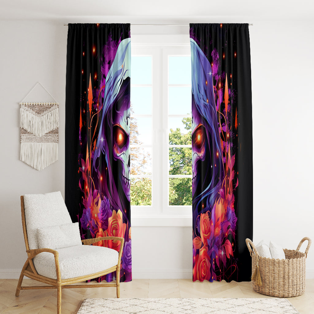 Rose Skull Window Curtain F Bomb Mom I Sprinkle That Shit Like Confetti