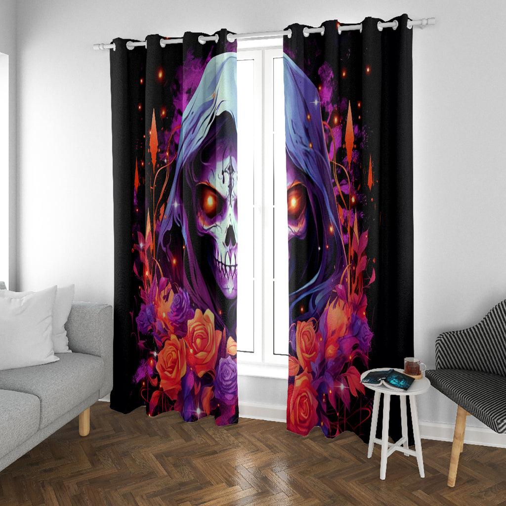 Rose Skull Window Curtain F Bomb Mom I Sprinkle That Shit Like Confetti