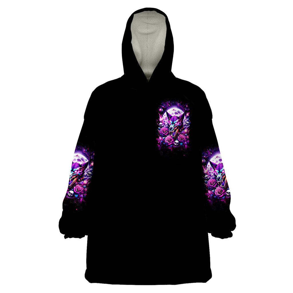 Rose Wolf Wearable Blanket Hoodie I May Not Be Perfect But At Least I'm Not You