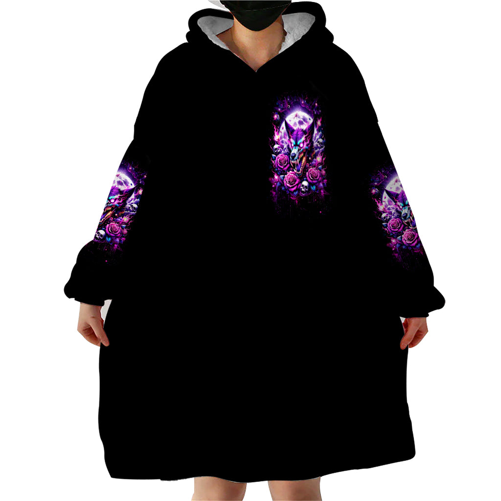 Rose Wolf Wearable Blanket Hoodie I May Not Be Perfect But At Least I'm Not You