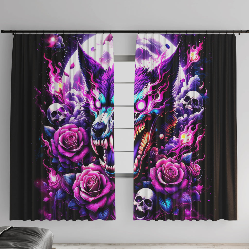 Rose Wolf Window Curtain I May Not Be Perfect But At Least I'm Not You