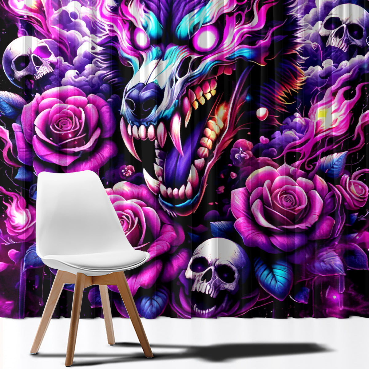 Rose Wolf Window Curtain I May Not Be Perfect But At Least I'm Not You