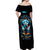 Devil Skull Off Shoulder Maxi Dress One Day I'm Gonna Just Say And Let My Demons Out Play