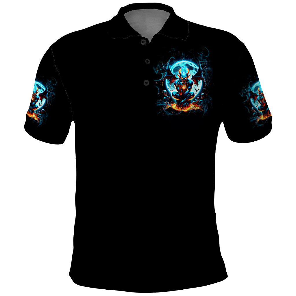 Devil Skull Polo Shirt One Day I'm Gonna Just Say And Let My Demons Out Play