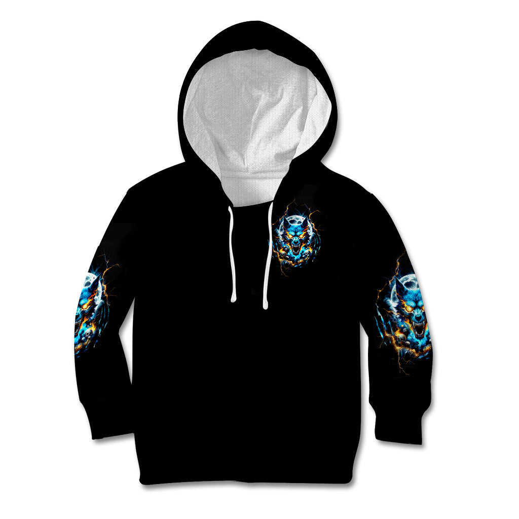 Wolf Skull Kid Hoodie Born As Human But Wolft At Heart