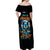 Wolf Skull Off Shoulder Maxi Dress Born As Human But Wolft At Heart