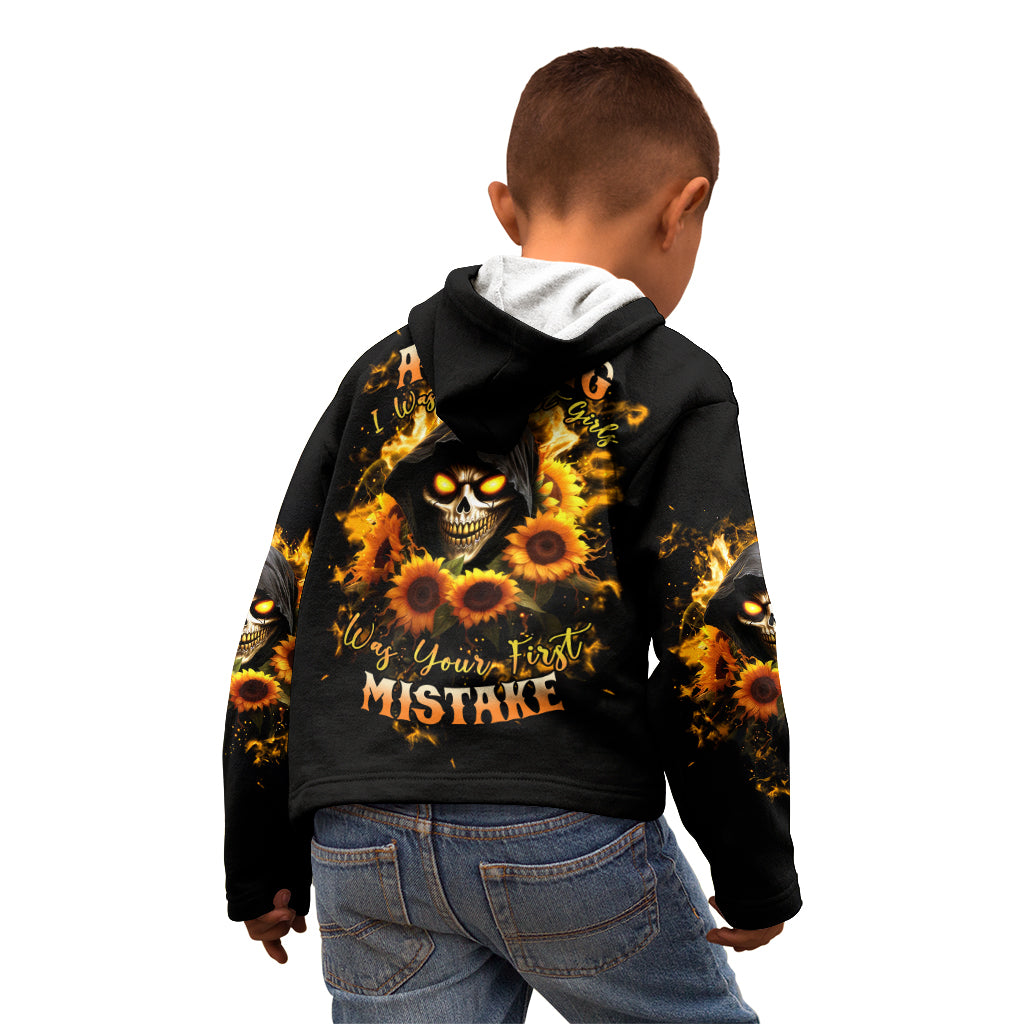 Sunflower Skull Kid Hoodie Assuming I Was Like Most Girls Was Your First Mistake