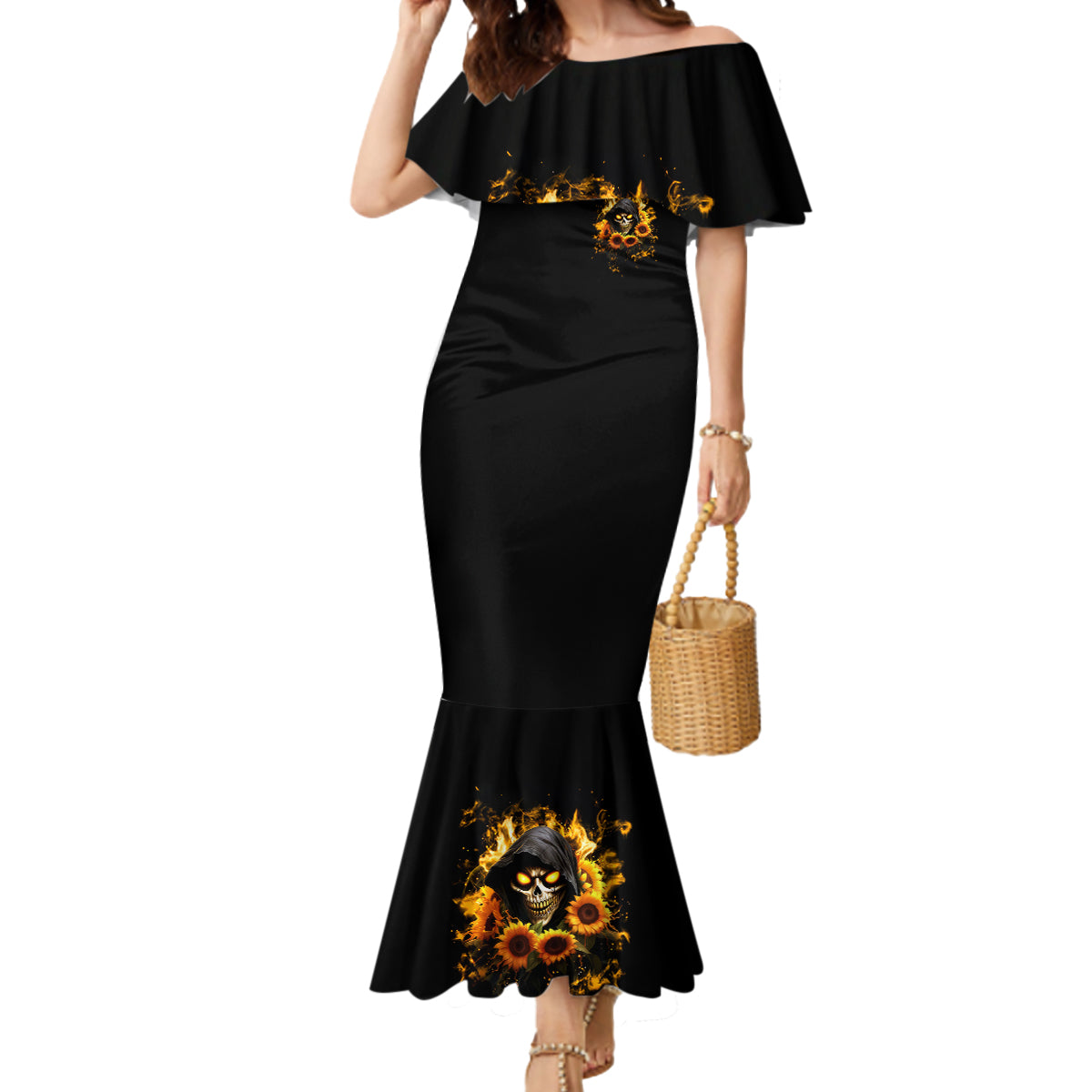 Sunflower Skull Mermaid Dress Assuming I Was Like Most Girls Was Your First Mistake