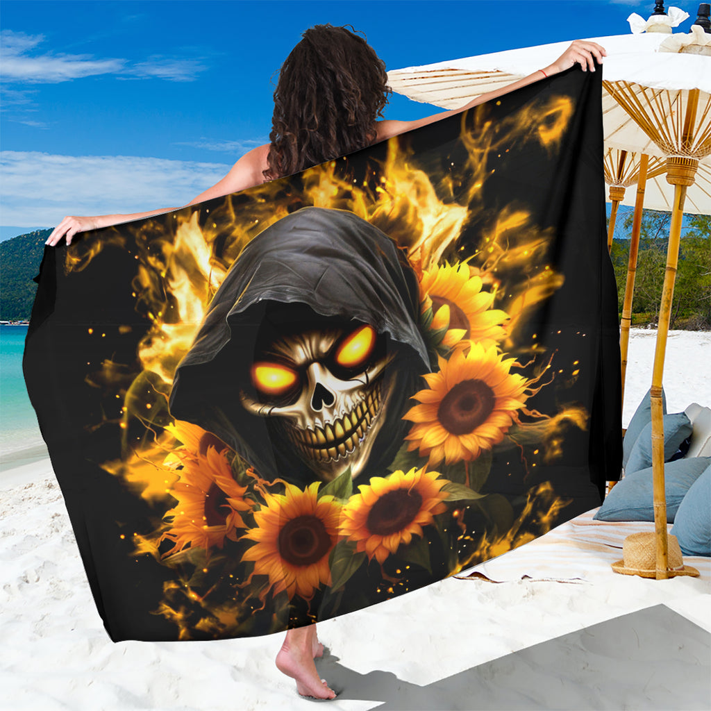 Sunflower Skull Sarong Assuming I Was Like Most Girls Was Your First Mistake