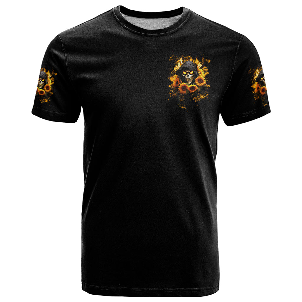 Sunflower Skull T Shirt Assuming I Was Like Most Girls Was Your First Mistake