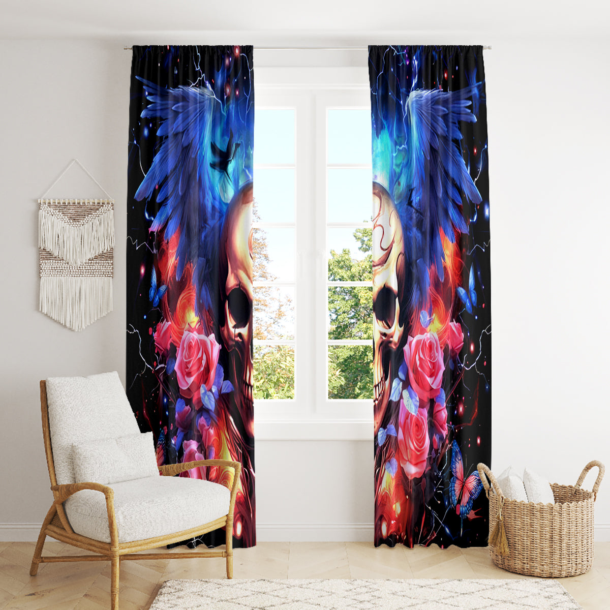 Fairy Skull Window Curtain Assuming I Was Like Most Girls Was Your First Mistake