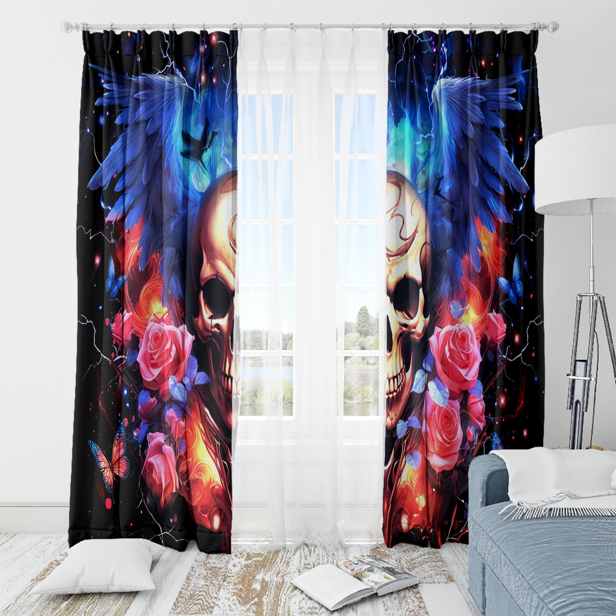 Fairy Skull Window Curtain Assuming I Was Like Most Girls Was Your First Mistake