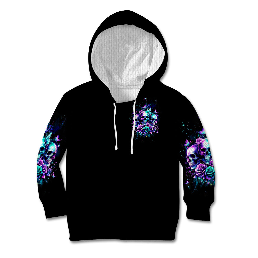 Rose Skull Kid Hoodie Stuck Between IDK IDC And IDGAF