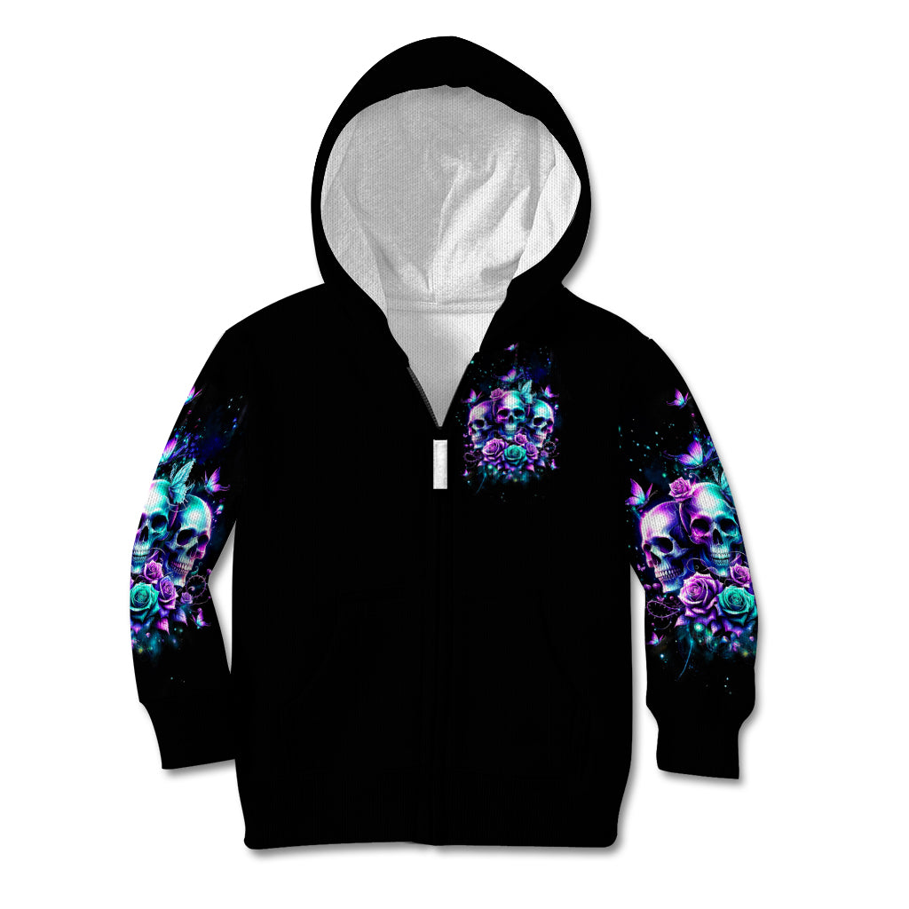 Rose Skull Kid Hoodie Stuck Between IDK IDC And IDGAF