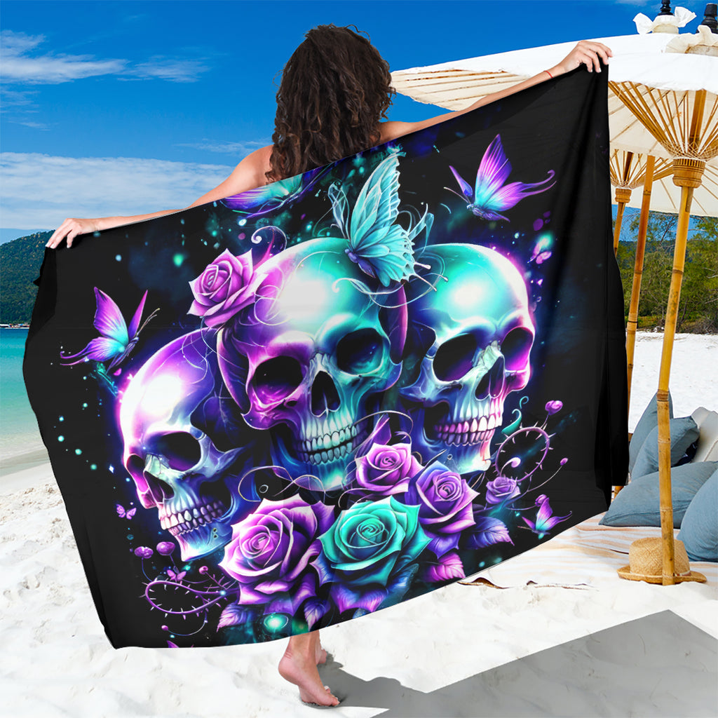 Rose Skull Sarong Stuck Between IDK IDC And IDGAF