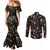 rock-and-roll-skull-pattern-design-couples-matching-mermaid-dress-and-long-sleeve-button-shirts