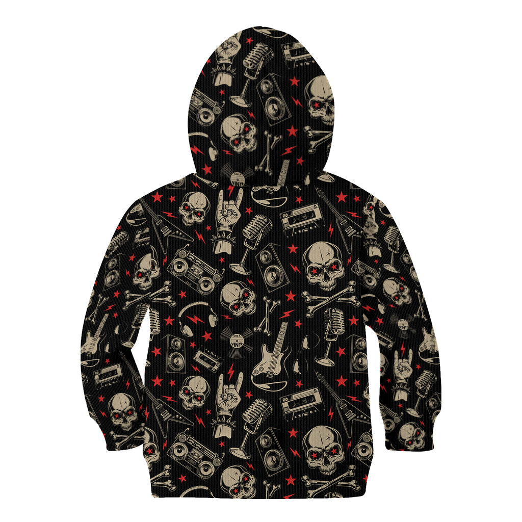 rock-and-roll-skull-pattern-design-kid-hoodie