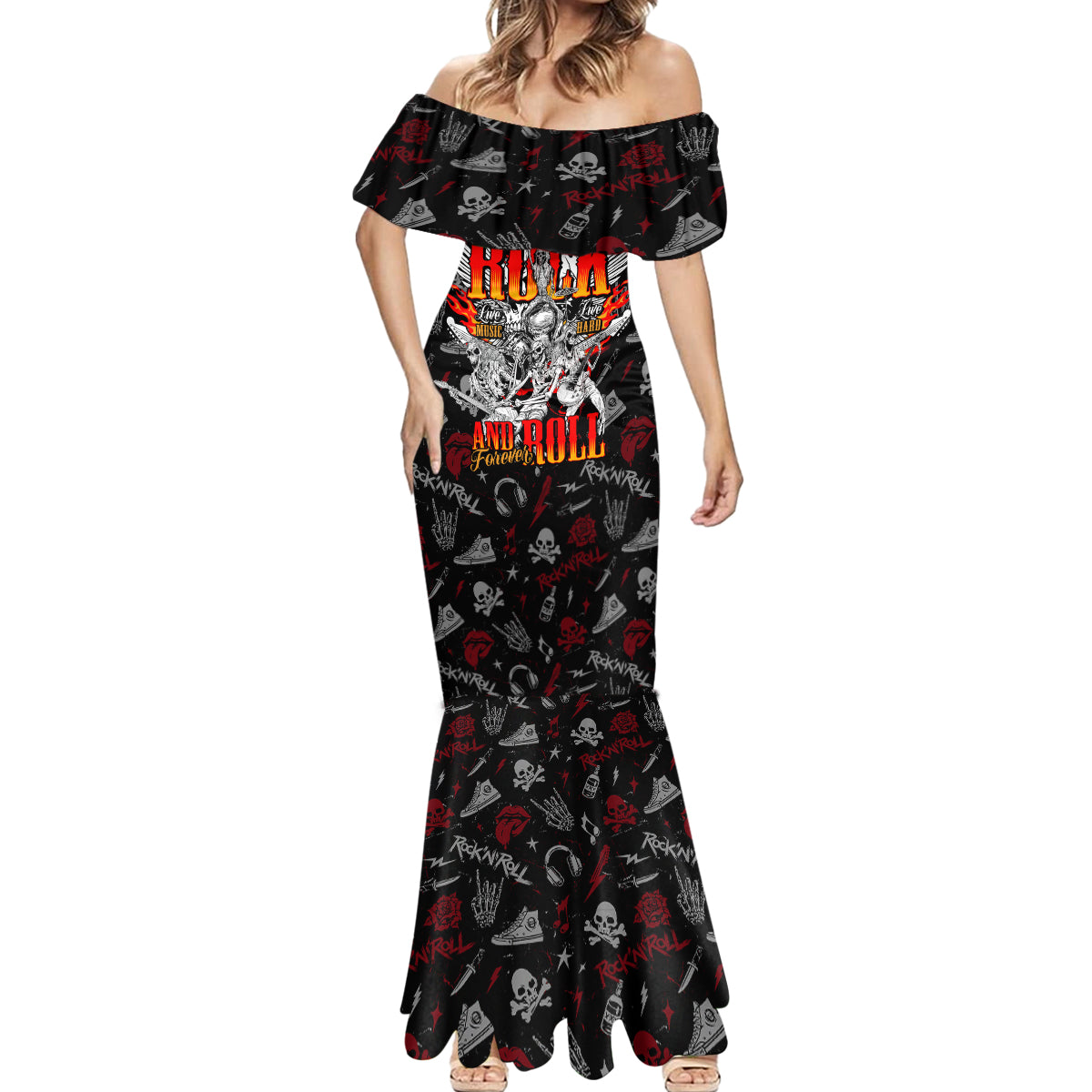rock-and-roll-skull-forever-mermaid-dress