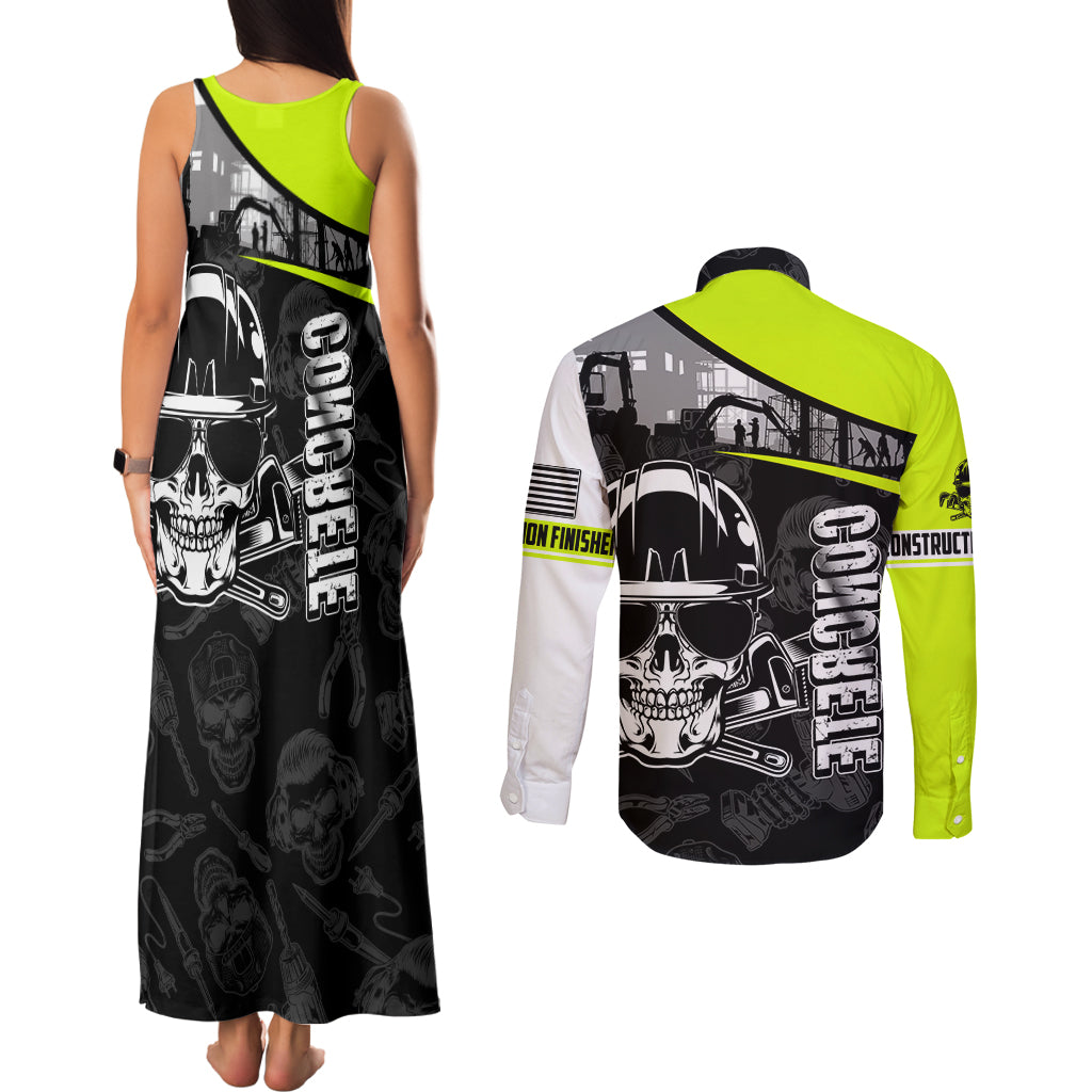 concrete-finisher-skull-on-site-couples-matching-tank-maxi-dress-and-long-sleeve-button-shirts