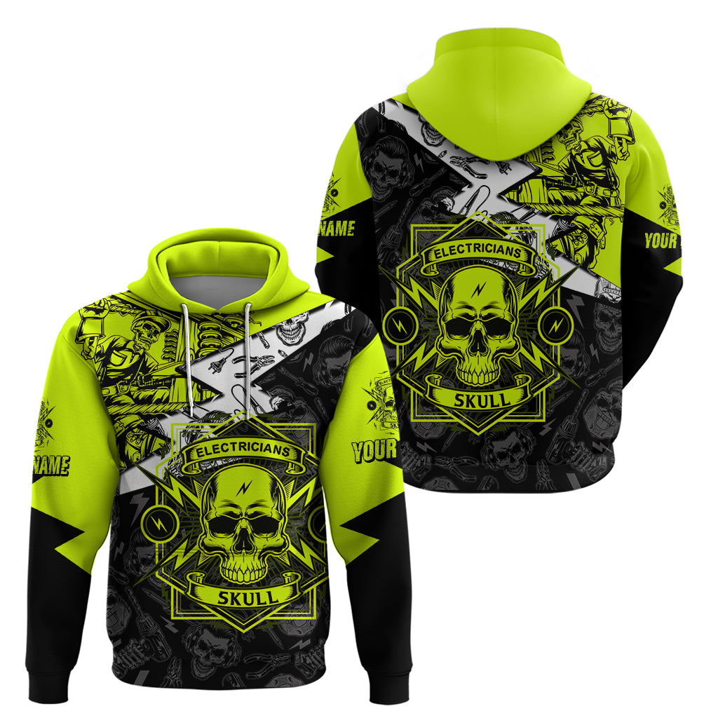 personalised-electricians-skull-hoodie