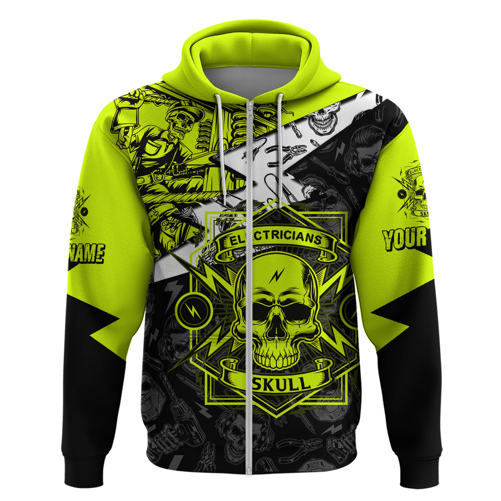 personalised-electricians-skull-hoodie