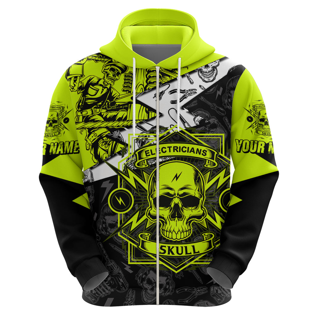 personalised-electricians-skull-hoodie