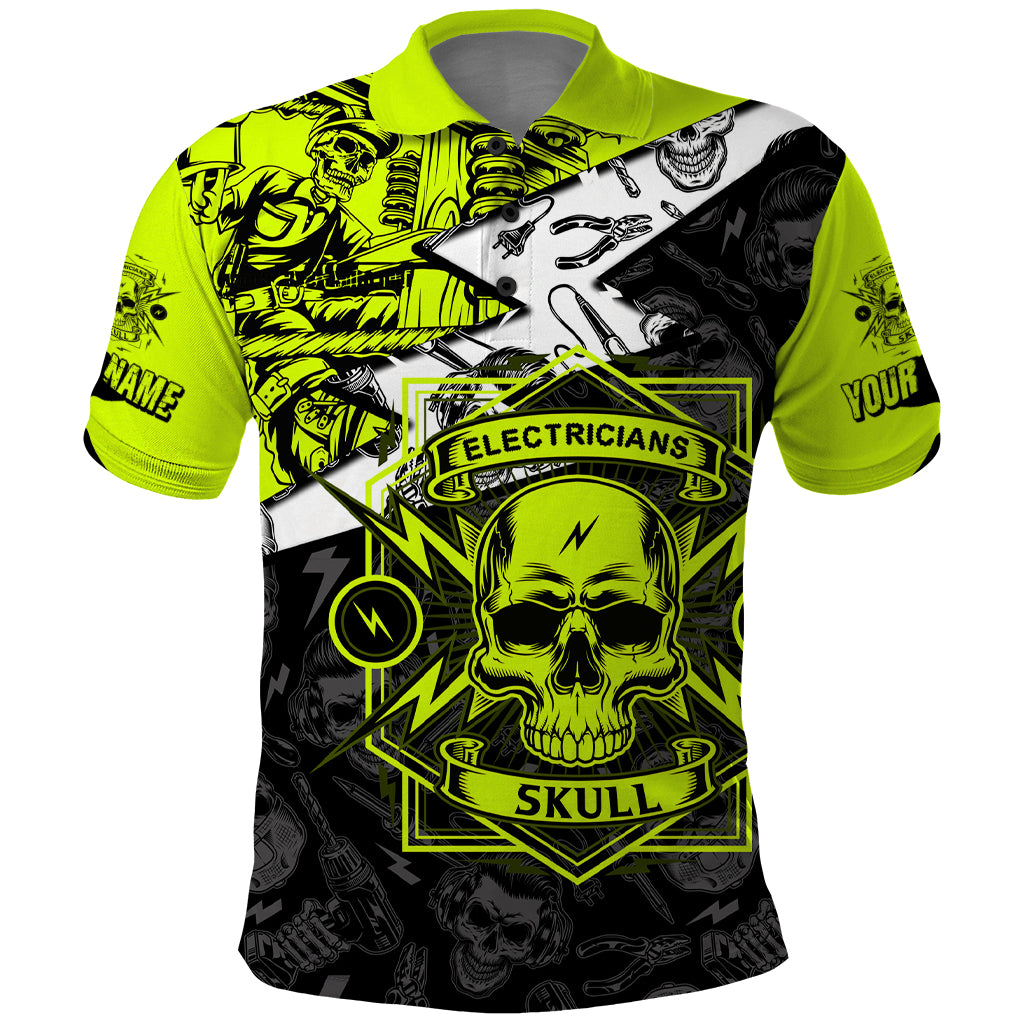 personalised-electricians-skull-polo-shirt