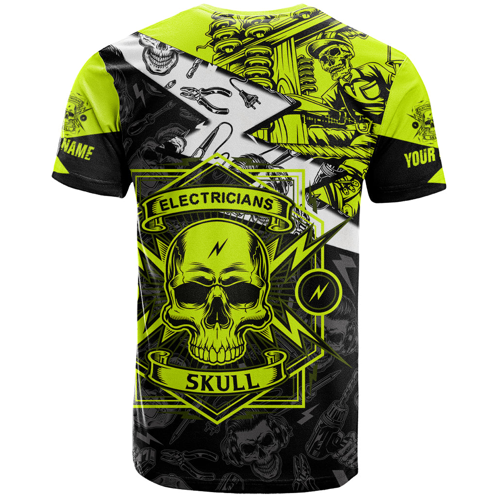 personalised-electricians-skull-t-shirt