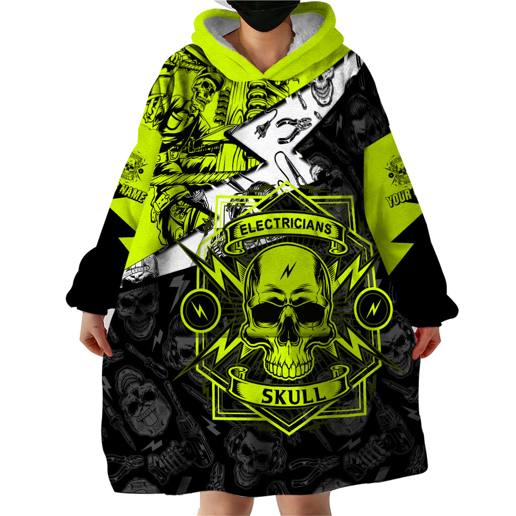 personalised-electricians-skull-wearable-blanket-hoodie