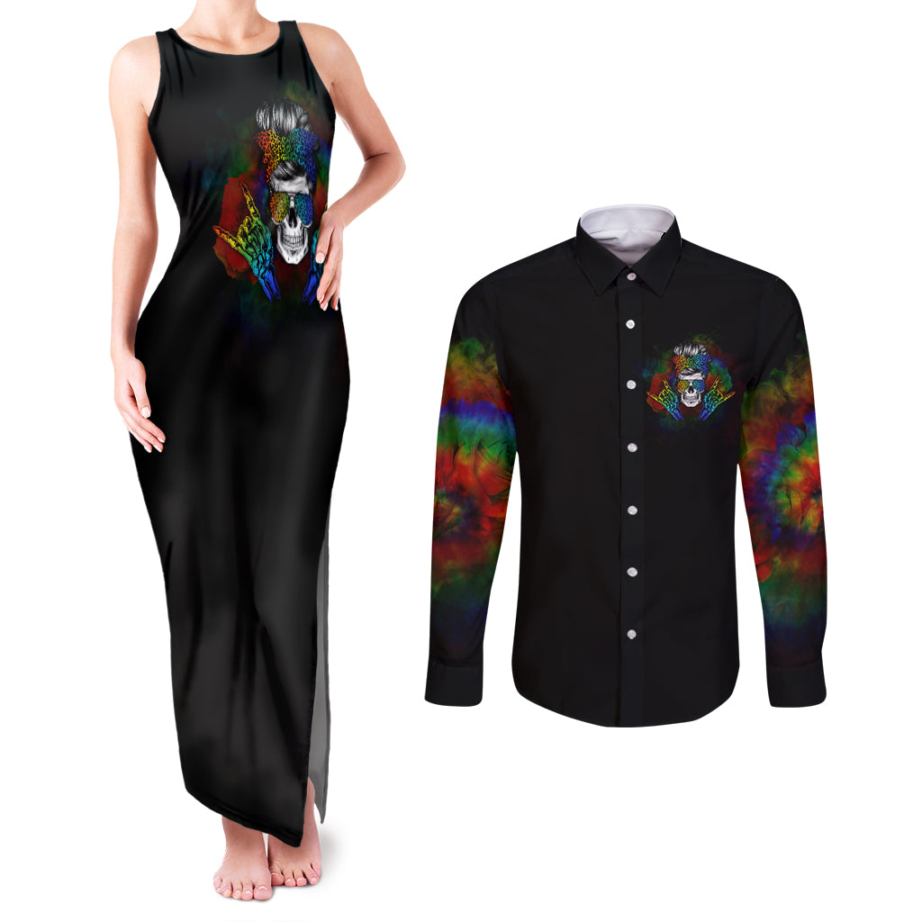 lgbt-rockin-the-rainbow-life-skull-couples-matching-tank-maxi-dress-and-long-sleeve-button-shirts