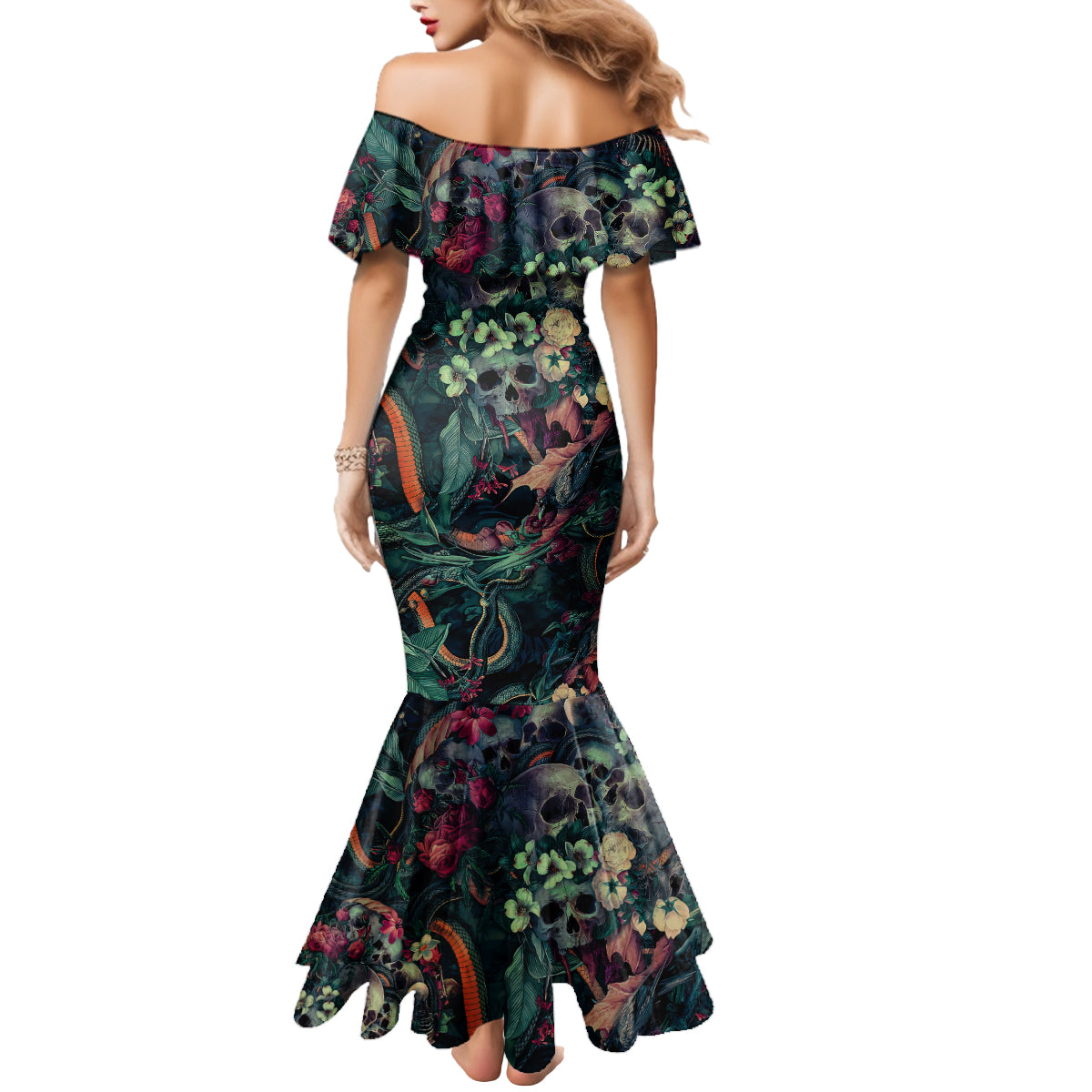 skulls-and-snakes-mermaid-dress