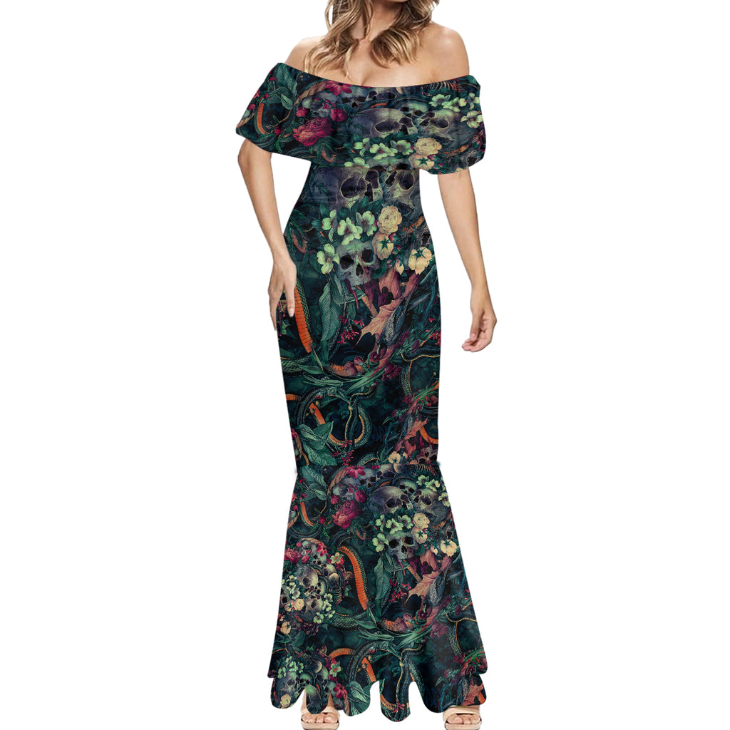 skulls-and-snakes-mermaid-dress